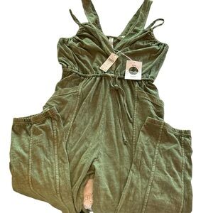 Daily Ritual by Anthropology jumpsuit with 4 adjustable straps & 2 pockets. SZ 6